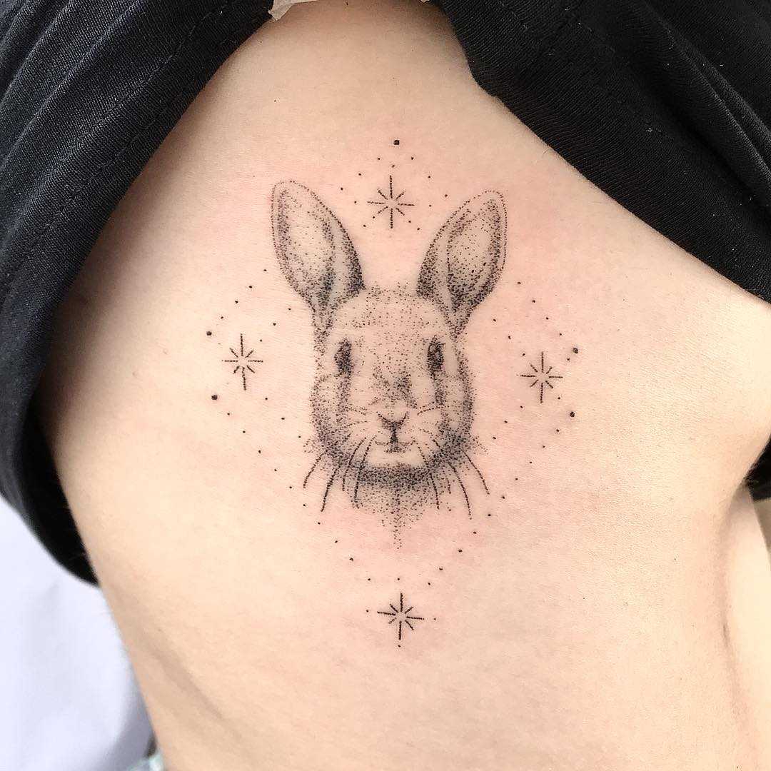 Cute rabbit by Femme Fatale Tattoo