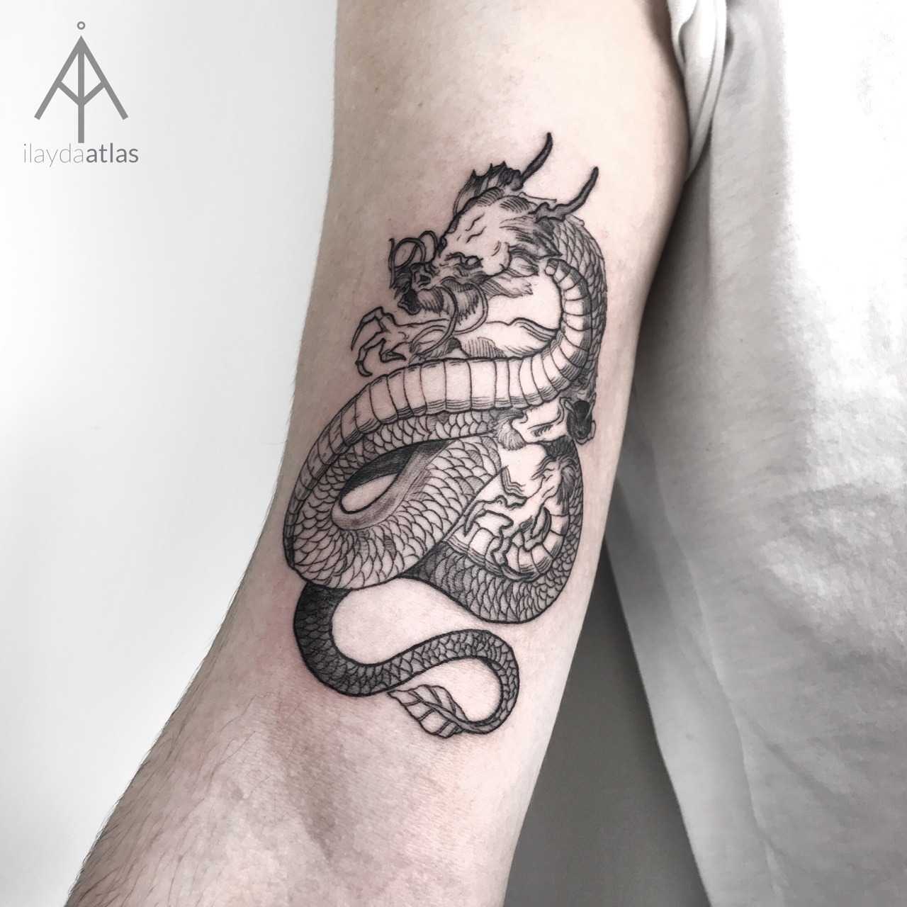 Dragon tattoo by Ilayda Atlas