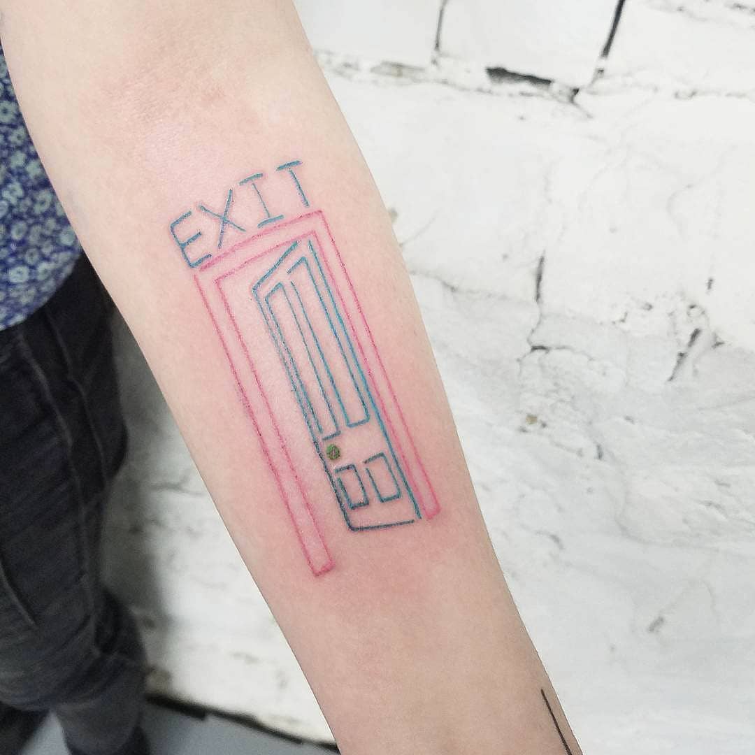 Exit by Ink And Water Tattoo