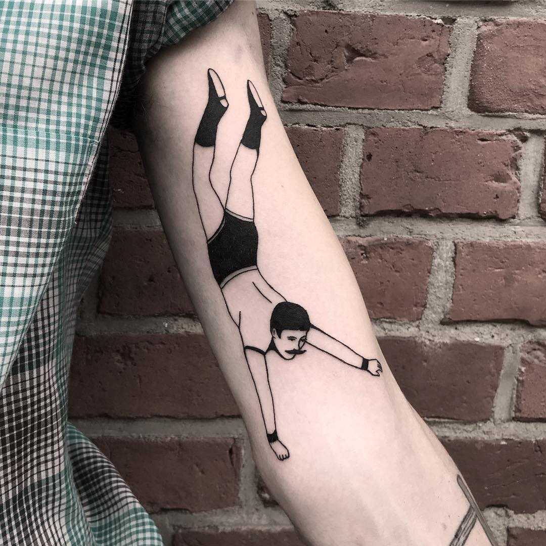 Falling man tattoo