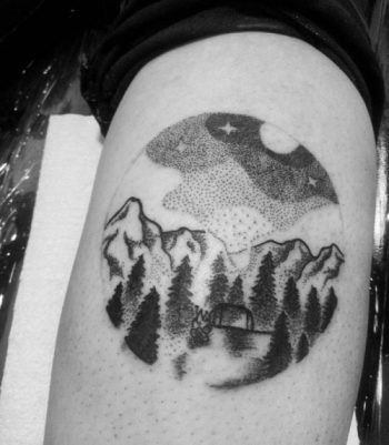 Forest and mountains by Hey Albqrq