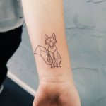 Geometric fox tattoo by Cholo