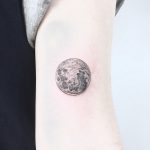 Grey moon tattoo