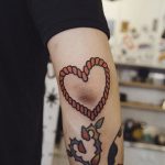 Heart tattoo by Woo Tattooer