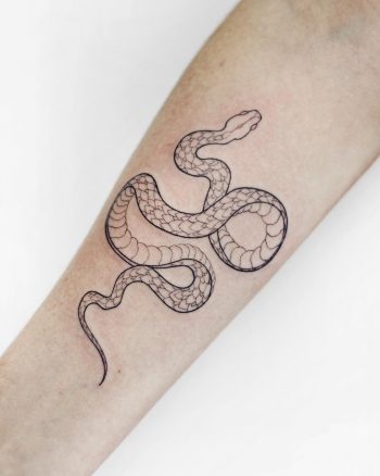 Lacy snake tattoo