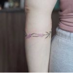 Lavender bracelet tattoo