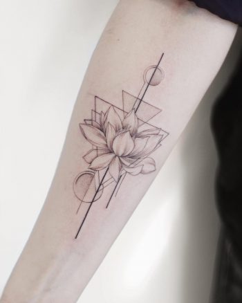 Lotus and geometric shapes