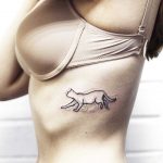 Outline kitty tattoo