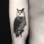 Owl tattoo done at BK Ink Studio