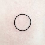 Perfect minimalist circle tattoo