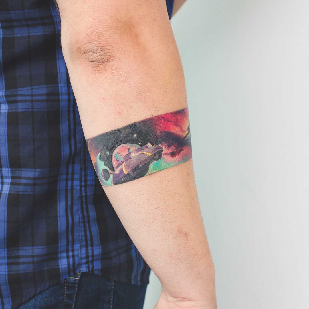Rick And Morty armband tattoo