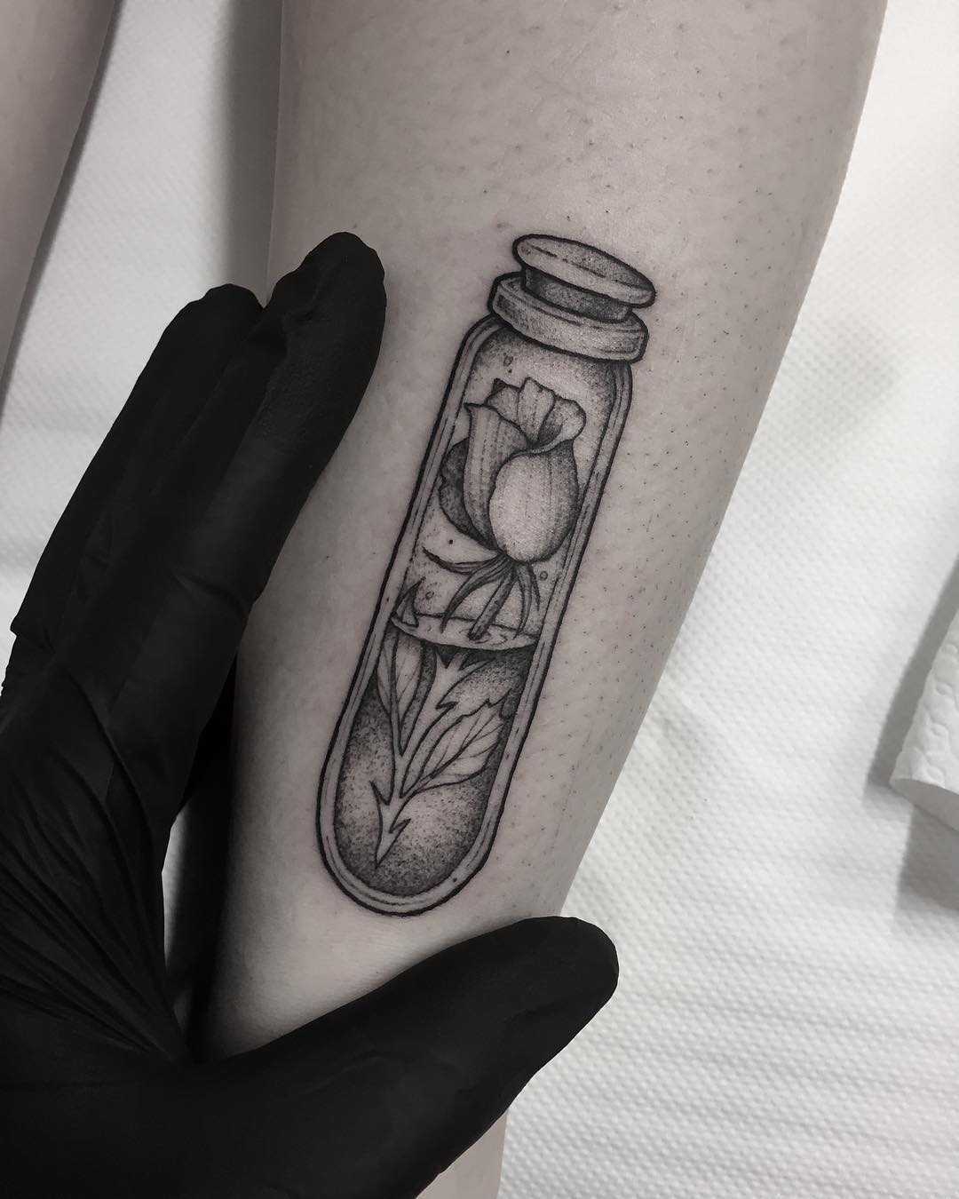 Rose in a test tube