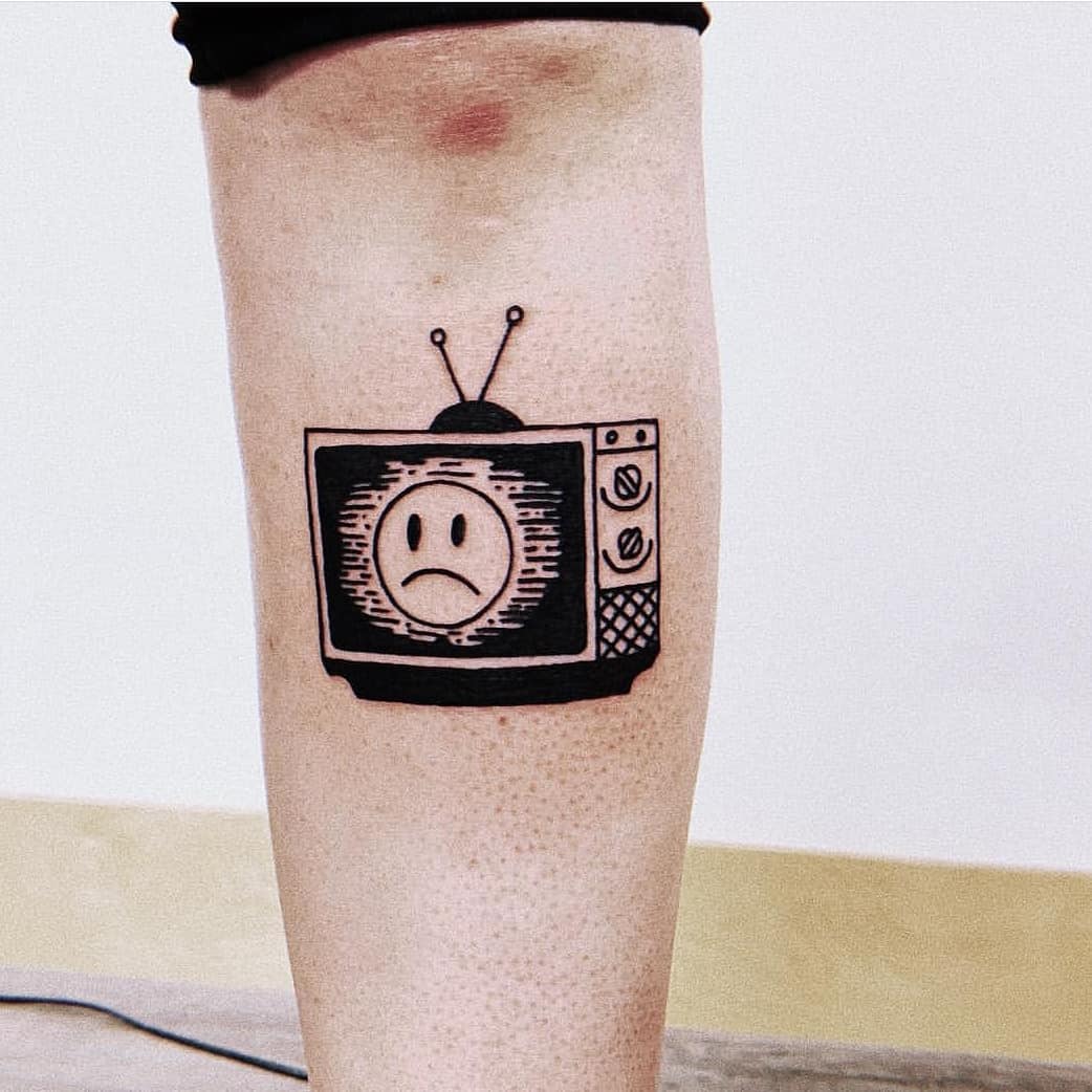 Sad TV tattoo