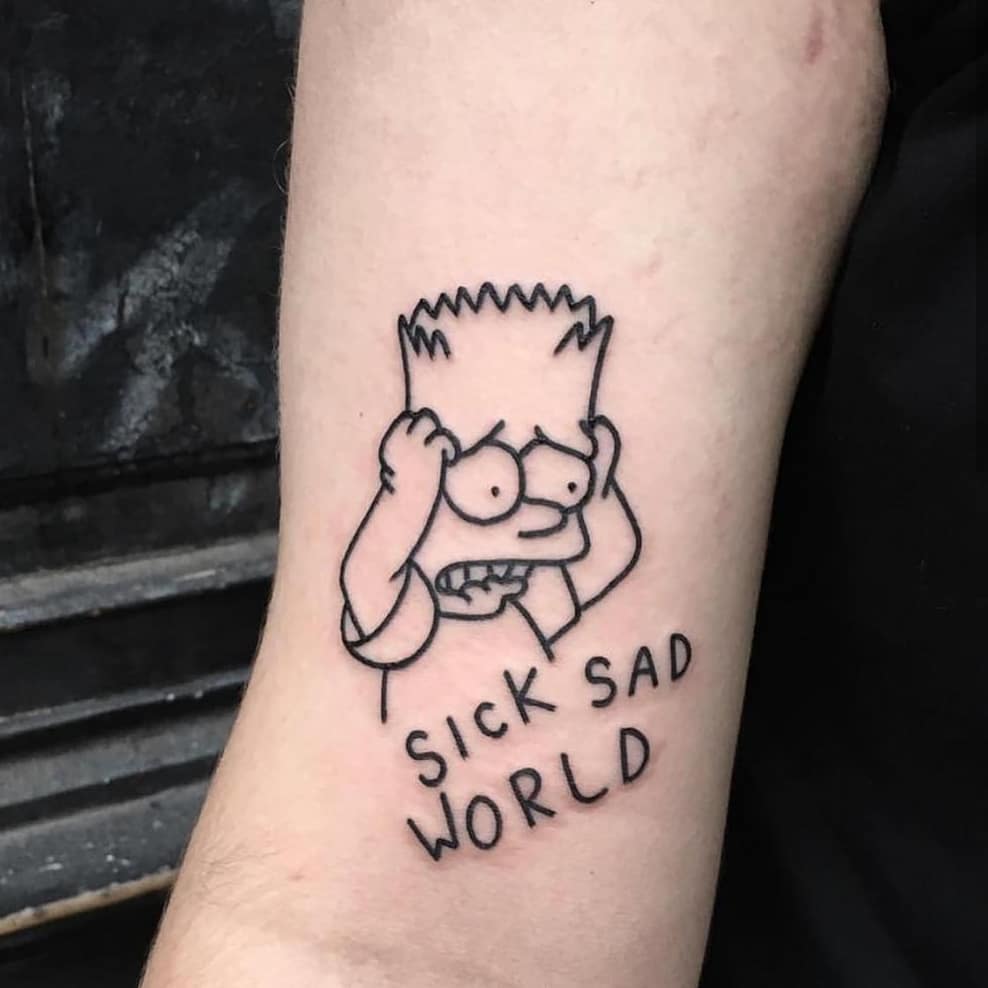 Sick sad world tattoo