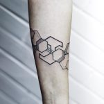 Simple hexagon tattoos