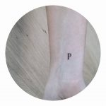 Simple letter P tattoo