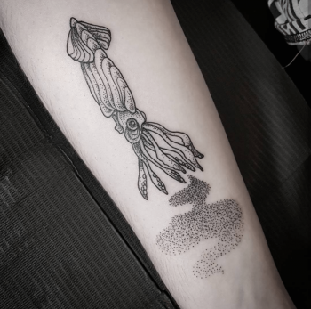 Squid tattoo by Soft Point