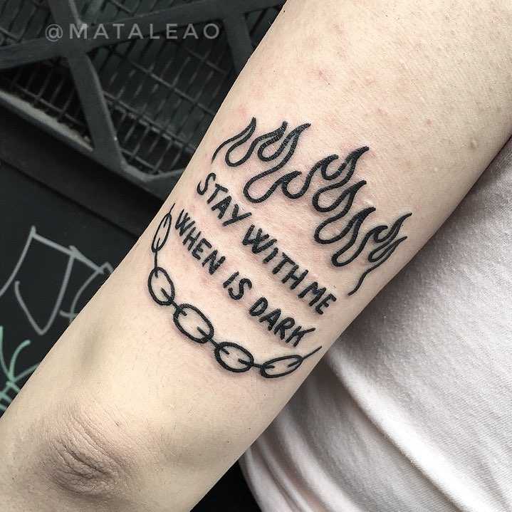 Stay with me when is dark tattoo by Jay Lester