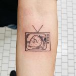 Strawberry on TV tattoo