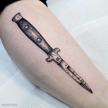 Switchblade tattoo by Monkey Bob