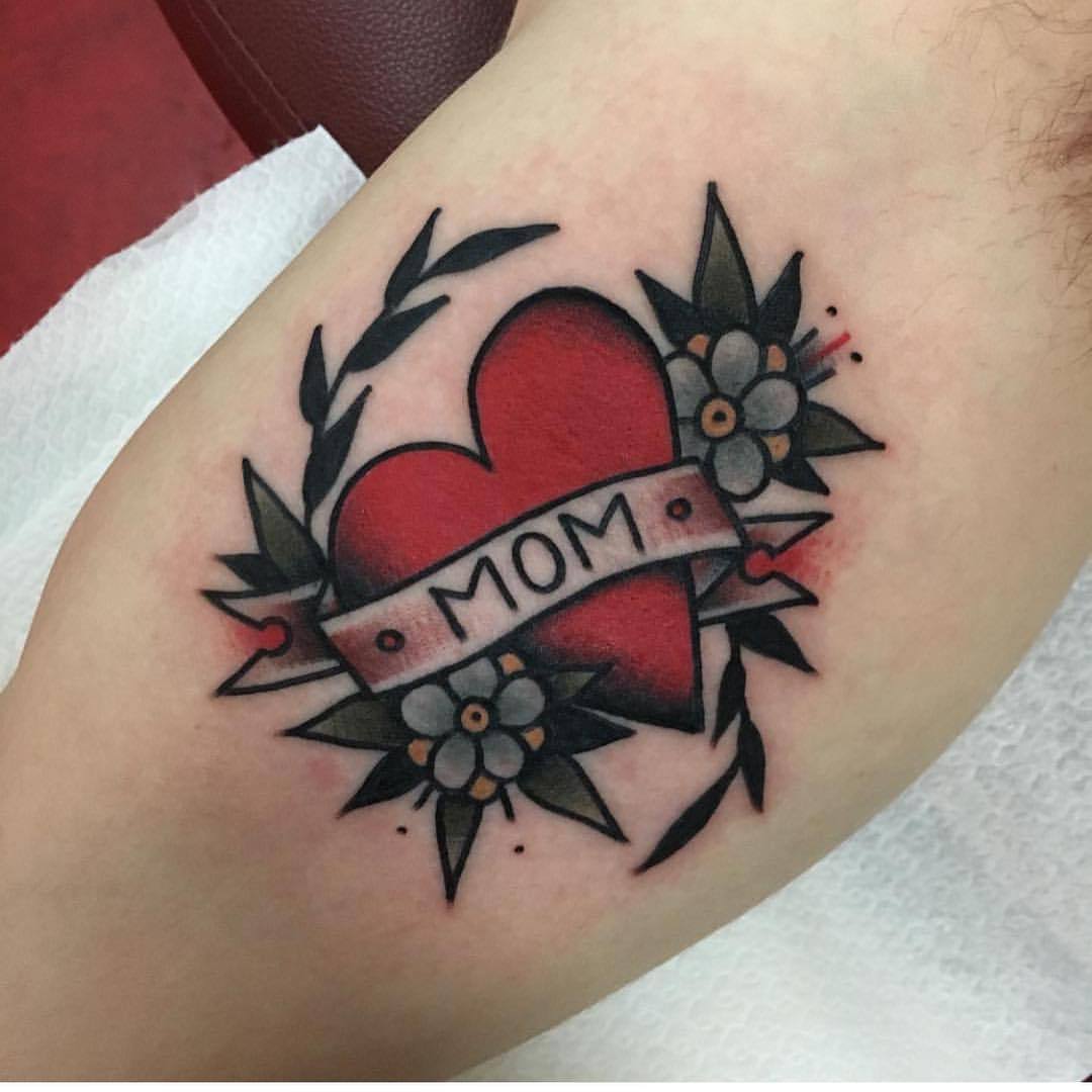 Mom Heart Tattoo design