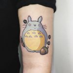 Totoro and acorns tattoo
