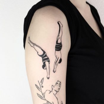 Two divers tattoo