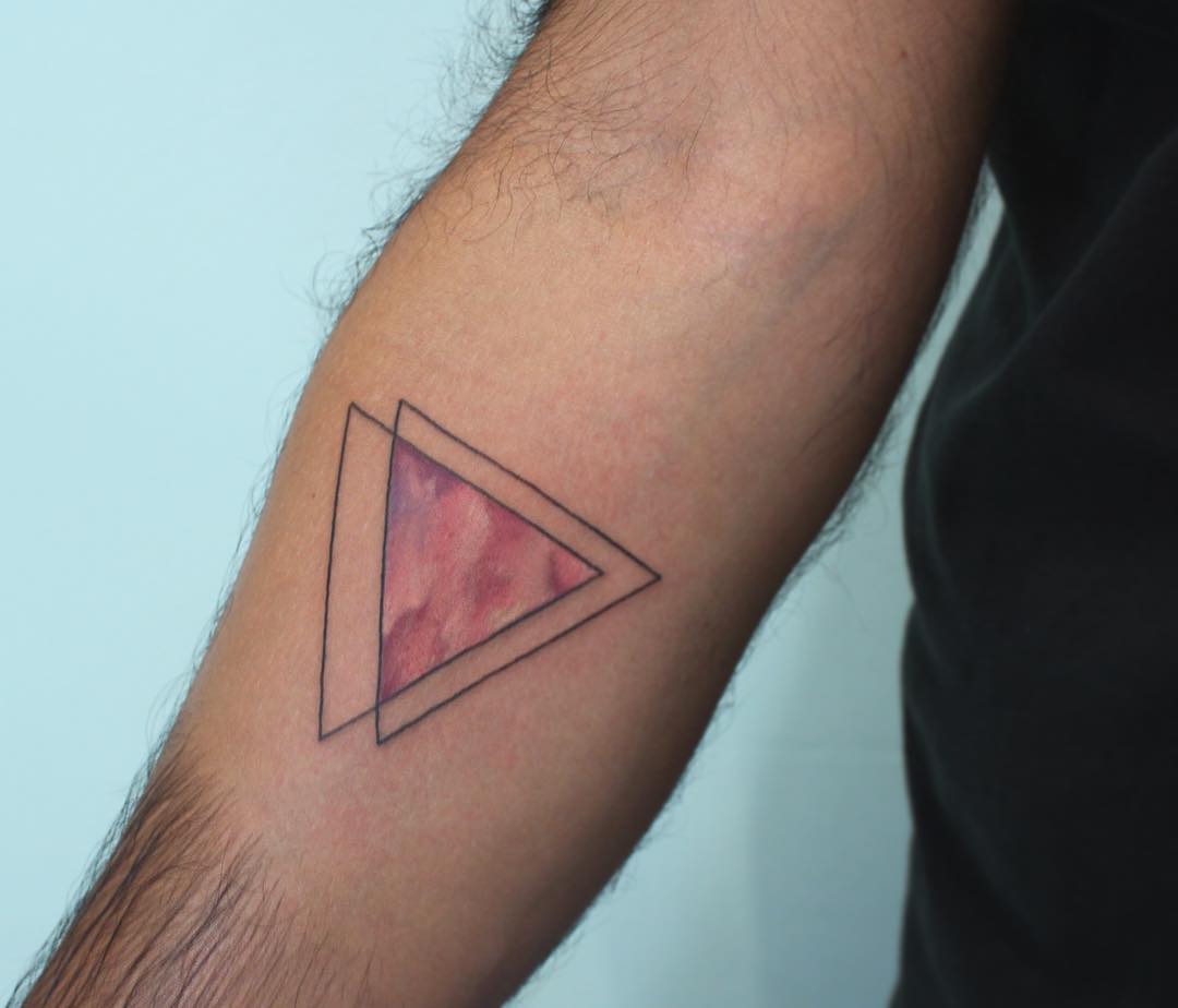 Two triangles by Iris Tattoo