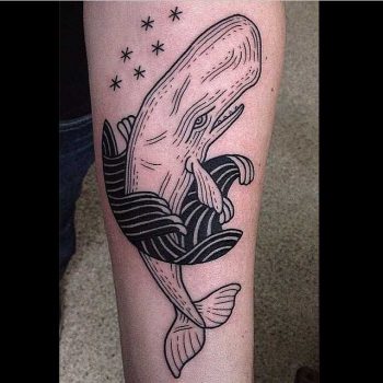 Whale in a wave by Suflanda