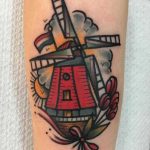 Windmill tattoo by Jeroen Van Dijk