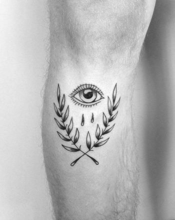 All-seeing eye and two branches