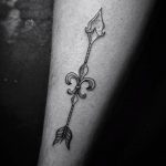 Arrow with fleur-de-lis tattoo