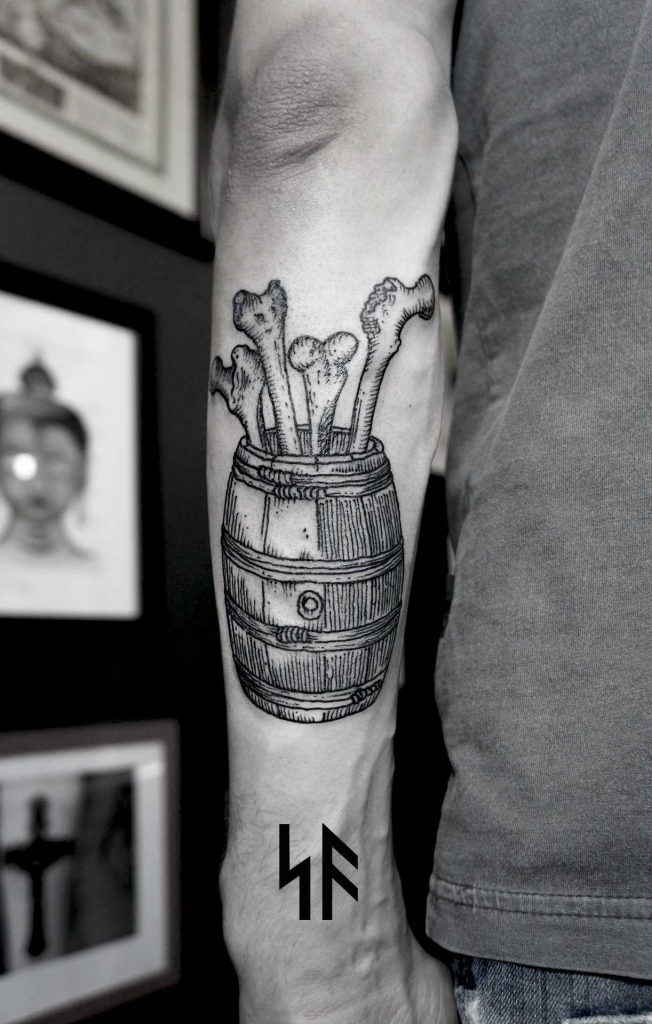 Barrel tattoo by Sva