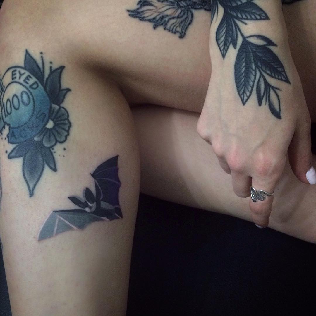 Bat tattoo by Sasha Unisex