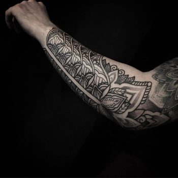 Beautiful floral black pattern