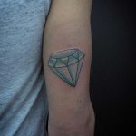 Blueish diamond tattoo