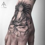 Buddha tattoo by Ilayda Atlas