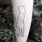 Child's silhouette tattoo