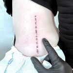 Coordinates tattoo by Marvelous Tattooer
