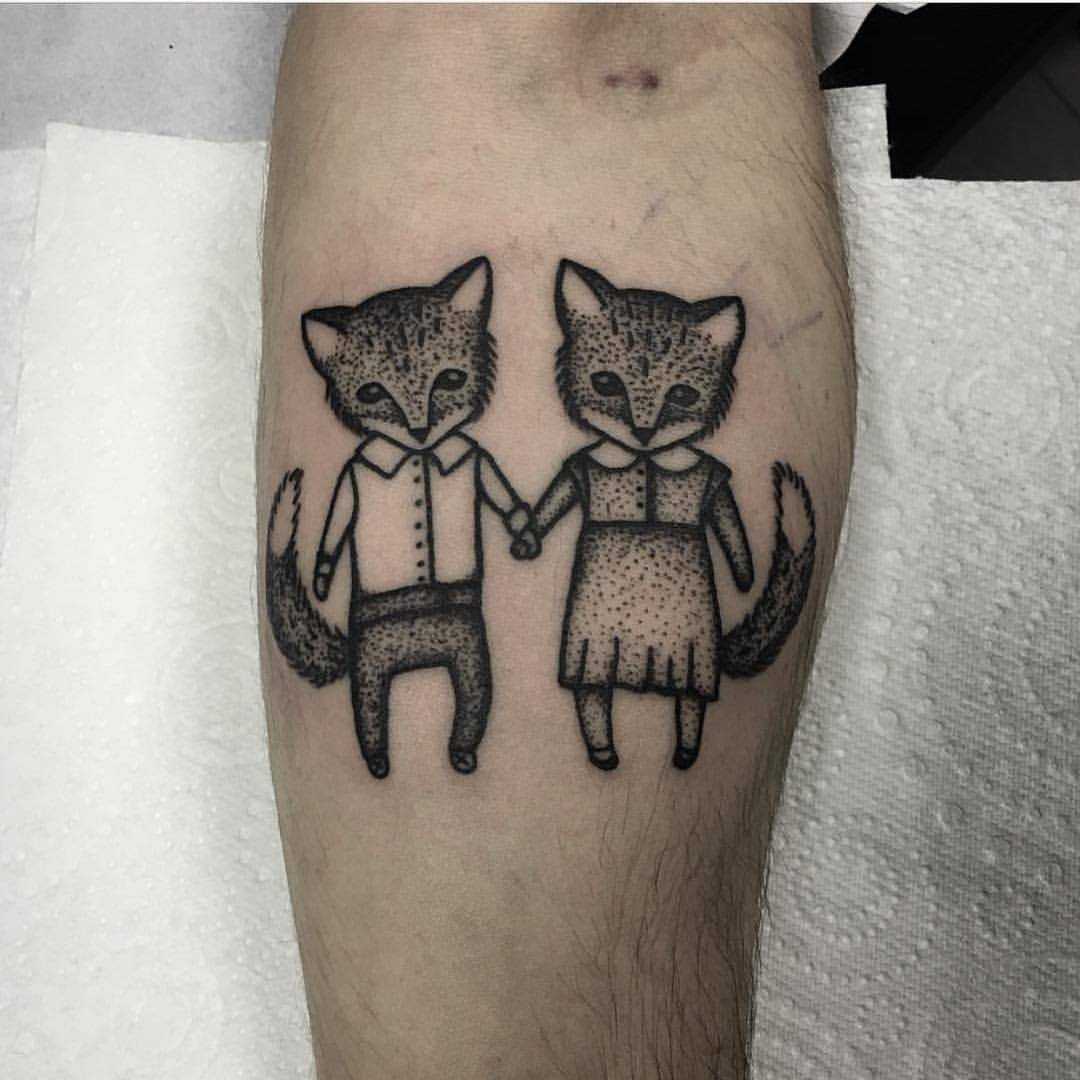 Cute cats tattoo by Warah Shite House