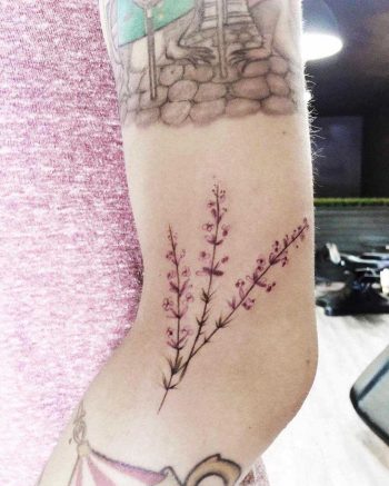 Delicate flower tattoo by Helen XU