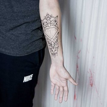 Diamond and ornaments tattoo by Dogma Noir