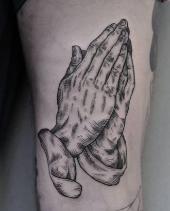 Dürer's praying hands tattoo