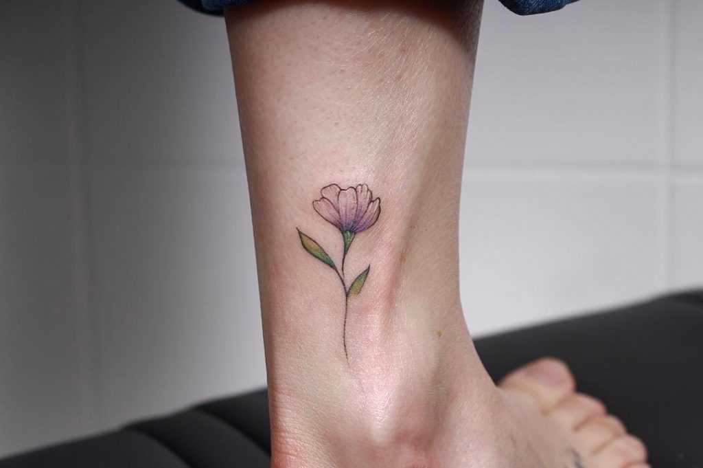Flower done at High Tension Tattoo