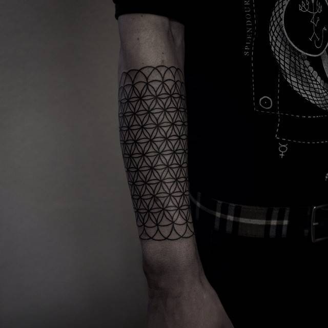 Flower of life pattern tattoo
