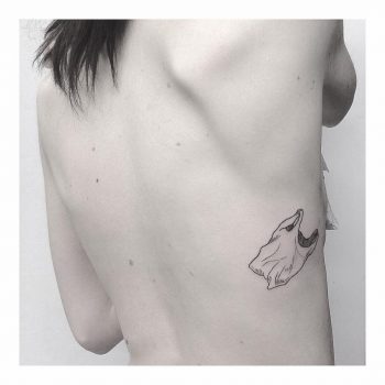 Flying plastic bag tattoo