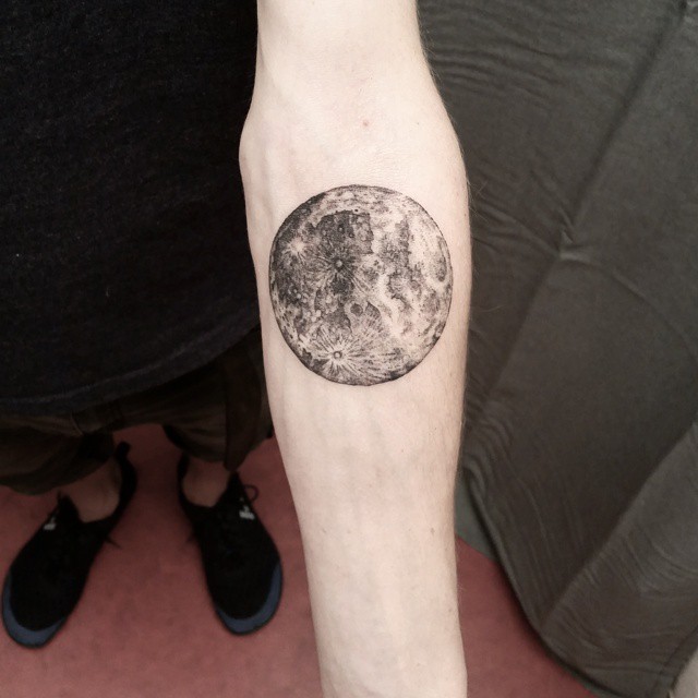 Full moon tattoo