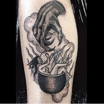 Girl in a caldron by Susanne König Suflanda