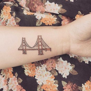 Golden State Bridge tattoo by Jen Wong