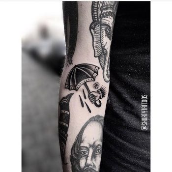 Hand with an umbrella